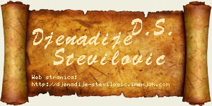 Đenadije Stevilović vizit kartica